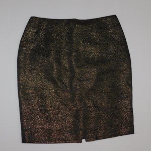 Elegant Black Gold Skirt Size 2 Shimmering